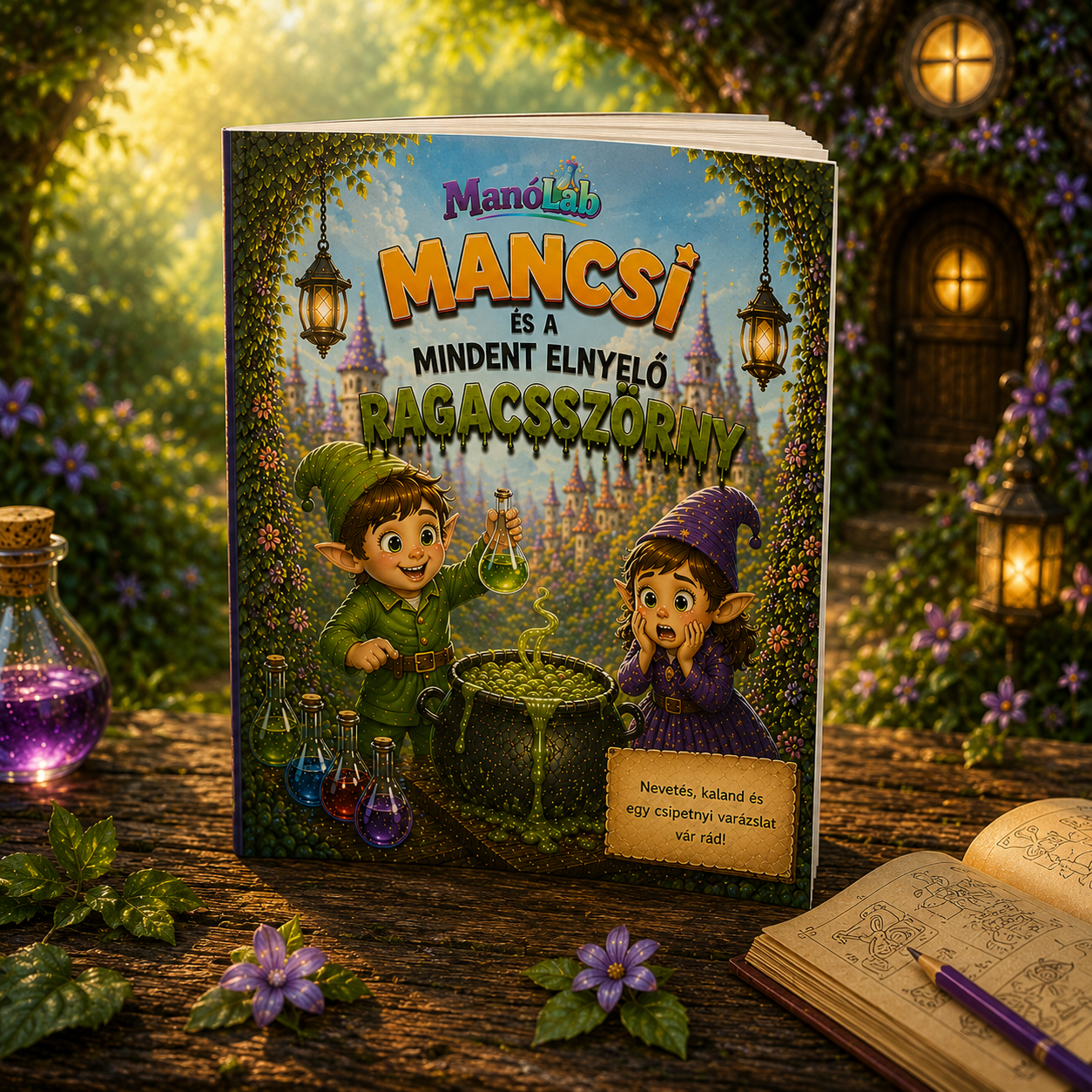 Mancsi és a mindent elnyelő Ragacsszörny mesekönyv